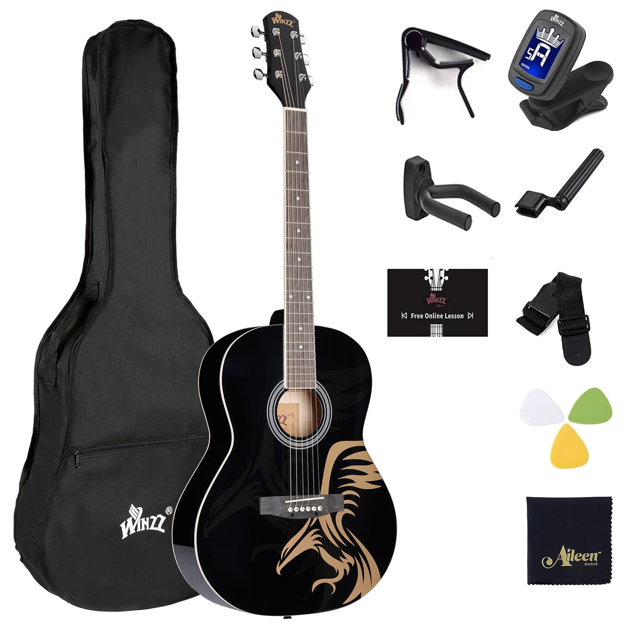 Amazon.com: WINZZ AF227A 39 Inches Concert Acoustic Acustica